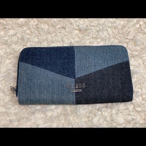 Denim Guess “Diego” Colorblock Wallet